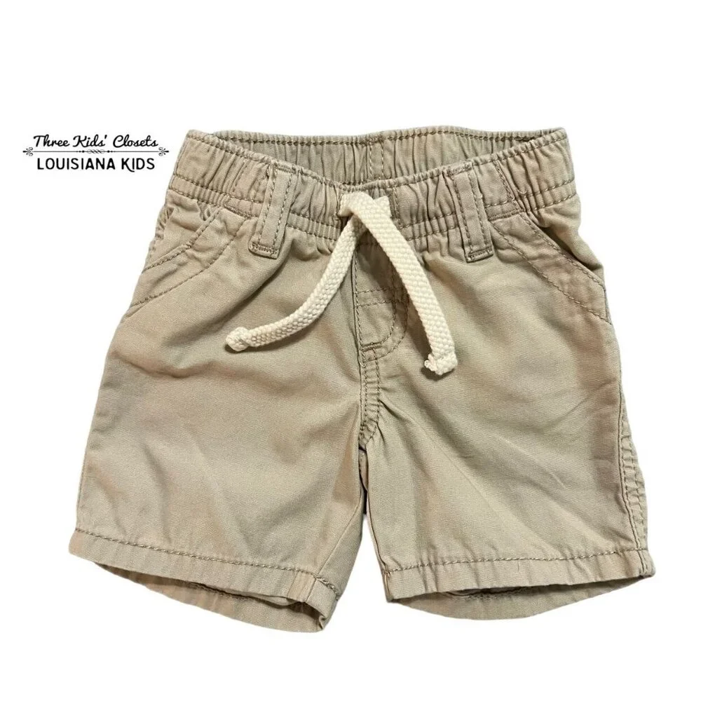 Old Navy 3-6m Tan Khaki Drawstring Shorts